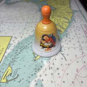 Vintage Schmid Anri 1979 Bell/Ornament Christmas Manger Scene, w/ Box